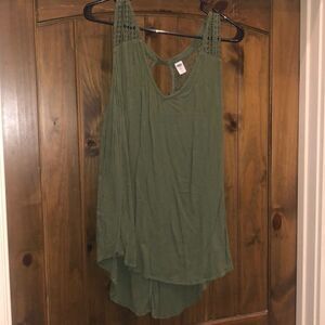 COPY - Old Navy green tank plus size crochet back